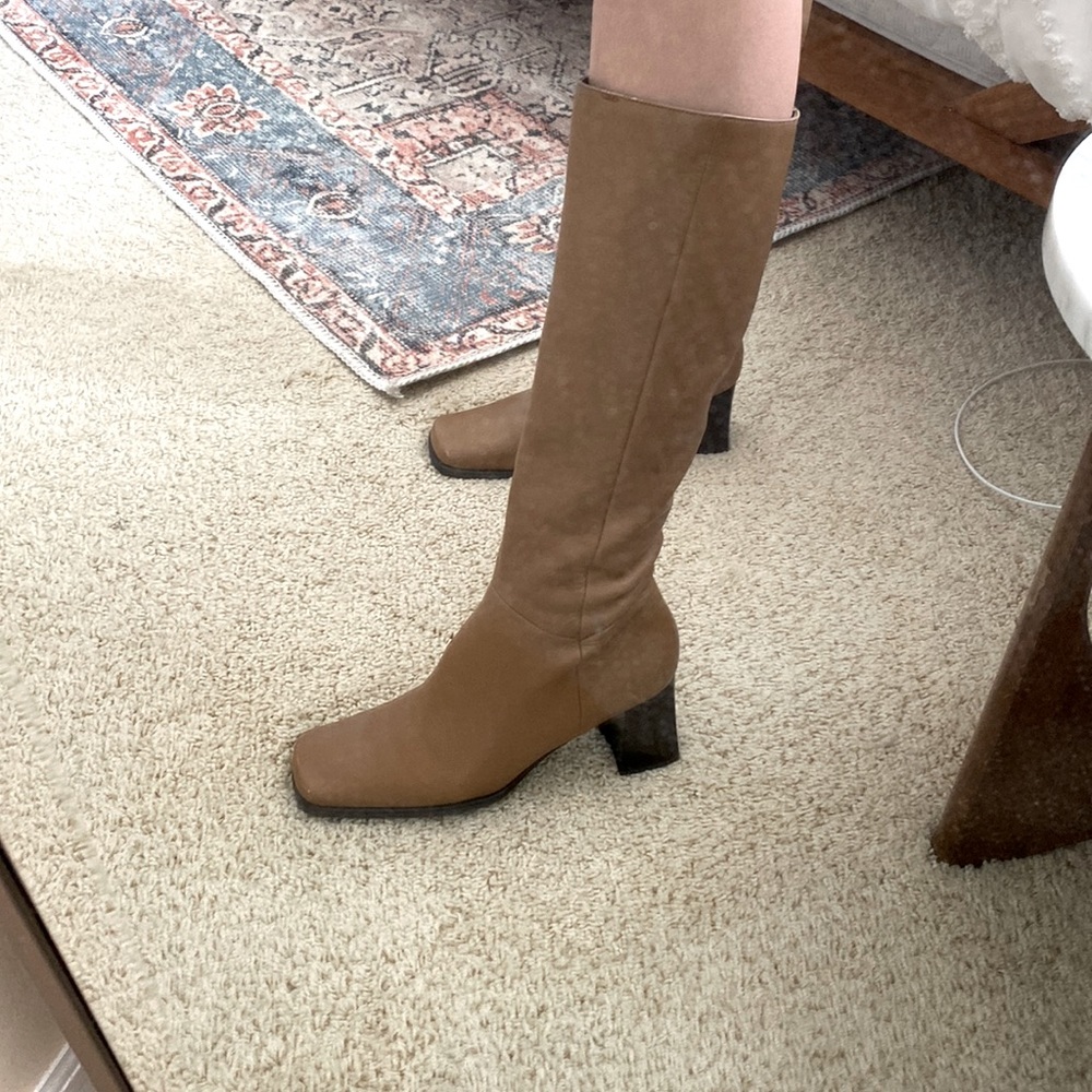 Nine West Tan Genuine Leather Boots